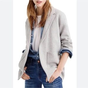 J Crew Sophie Knit Blazer Gray Size 8